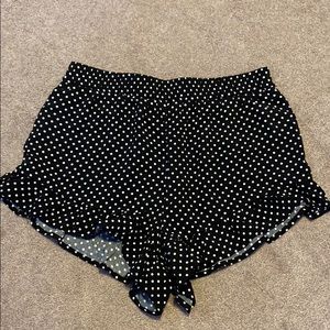 poka-dot romper shorts